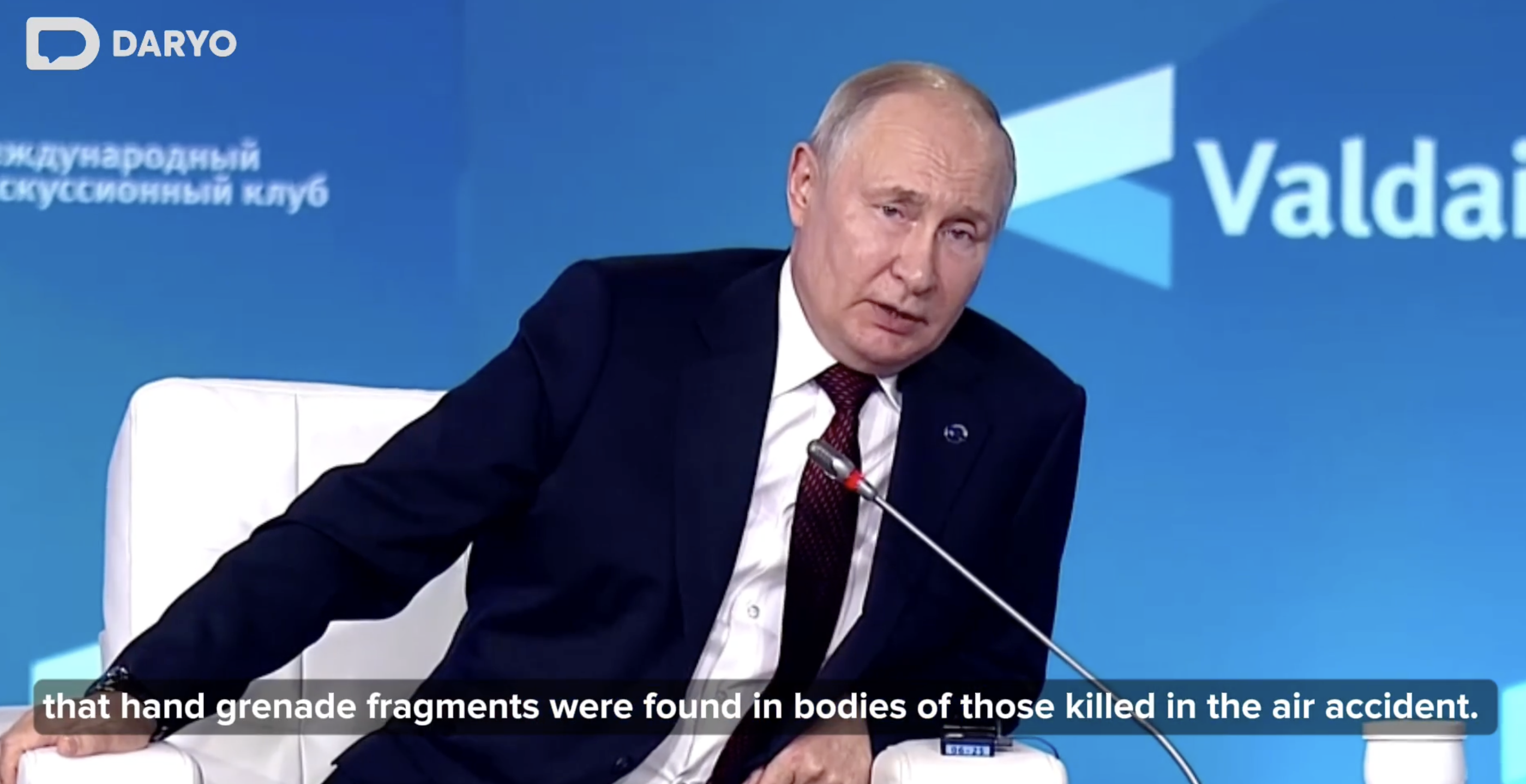 Vladimir Putin claims handgrenades caused Wagner PMC plane crash